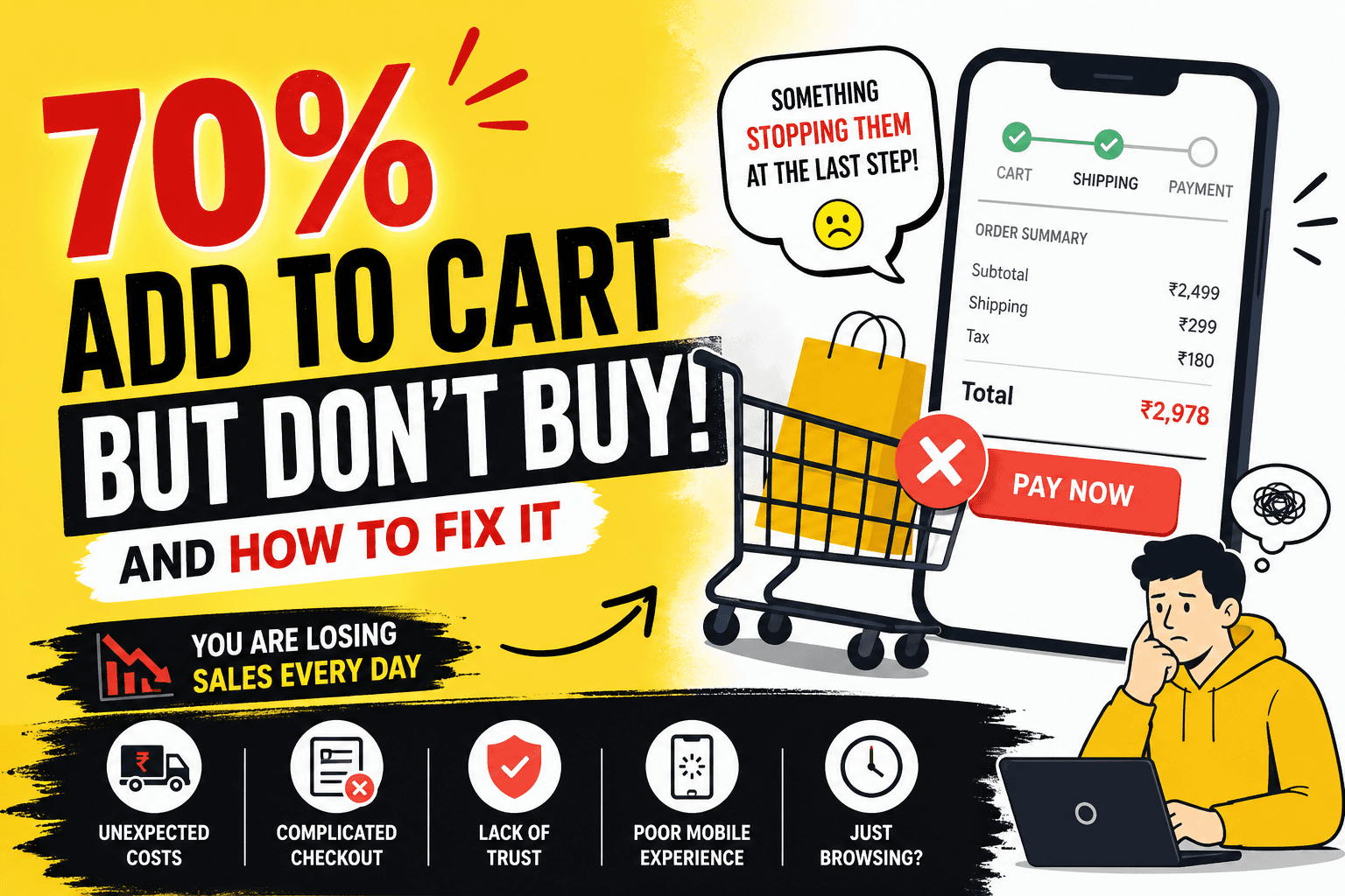 70% Users Add to Cart But Don’t Buy — Here’s Where You’re Losing Sales